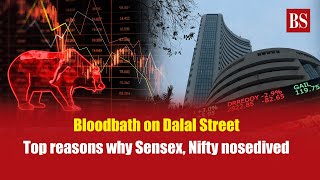 Stock market crash Top reasons why Sensex Nifty nosedived  Nifty 50  Bank nifty  BSE  NSE [upl. by Rumney]