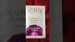 LOTUS HERBALS Radiant Diamond Facial Kit viralvideo [upl. by Kasey]