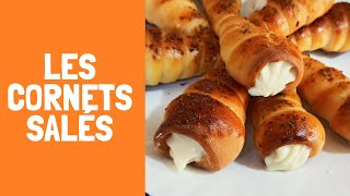 Recette des cornets salés fourrés à la crème وصفة مملحة محشوة بكريمة الجبن [upl. by Petula]