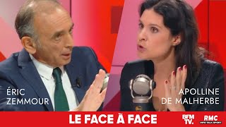 Eric Zemmour face à Apolline de Malherbe  BFMTV ment et relaie les mensonges du gouvernement [upl. by Charita]