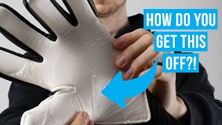 How to Remove Protective Plastic from Goalkeeper Gloves Without Damaging the Palm [upl. by Idarb]