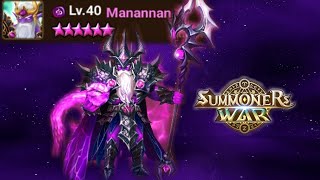 The Power Of Manannan Dark Sea Emperor  Summoners War [upl. by Enerehs]