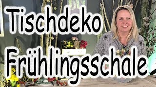 Frühlingsdeko DIY 💐 Tischdeko Frühlingsschale mit Filz und Frühlingsblumen  Floristik24 [upl. by Nyladnor806]