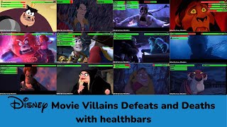 Disney Movie Villains Defeats and Deaths with healthbars [upl. by Lattie]