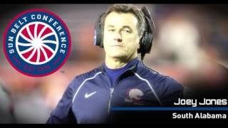 10316 Sun Belt Football Media Teleconference South Alabama Head Coach Joey Jones [upl. by Akenn]