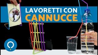 Lavoretti con le cannucce di plastica  Lavoretti per bambini FACILI [upl. by Newbold]