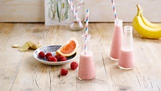 Alpro Recipe  The pink oat delight smoothie [upl. by Nwahsit]