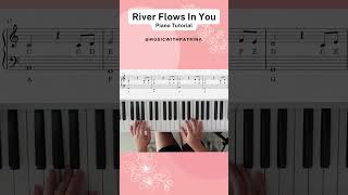 River Flows In You Part 5  Easy Piano Tutorial shorts piano musiclessons riverflowsinyou [upl. by Redwine]