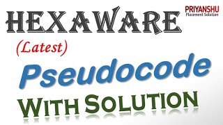 Hexaware latest Pseudocode  Hexaware Feb 2022 Pseudocode  hexaware pseudocode questions 2022 [upl. by Namie632]