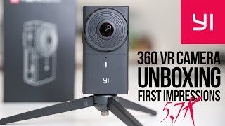 Yi 360 VR Camera unboxing amp indepth review the best Prosumer 360 camera 57K in late 2017 [upl. by Laeynad]