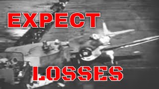 quotEXPECT LOSSESquot WWII NAVY AIRCRAFT CRASH LANDINGS AIRCRAFT CARRIER FLIGHT DECK Silent Film 89544 [upl. by Ocsirf]