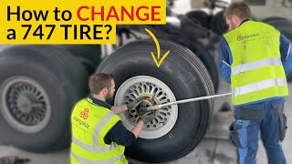 How to change an AIRPLANE TIRE in 15 MINUTES Explained by CAPTAIN JOE [upl. by Eelynnhoj993]