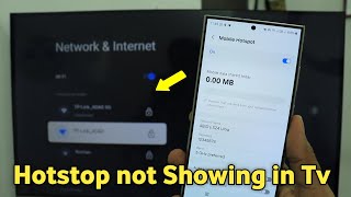 Android tv hotspot not showing  wifi Hotspot Not showing in smart Tv [upl. by Llenwad]