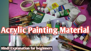 ACRYLIC PAINTING MATERIAL  India art haul [upl. by Starinsky835]