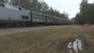 Amtrak P092 at New Hope Valley Railway with friendly engineer [upl. by Dinny]