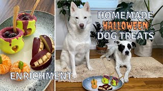 West Paw Zogoflex Toppl Halloween Recipe  3 Easy Homemade Halloween Enrichment Dog Treat Recipes [upl. by Aliehs]