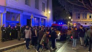 Une conférence sur la Palestine prise pour cible par lultradroite à Lyon  AFP Images [upl. by Otha]