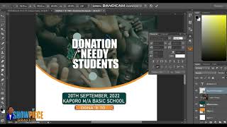 HOW TO DESIGN CHARITY FLYER  PHOTOSHOP TUTORIAL [upl. by Eneleh]