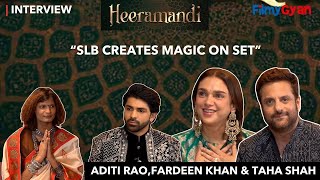 HEERAMANDI Cast Interview Aditi Rao Hydari Fardeen Khans Comeback Taha Shah Sanjay Leela Magic [upl. by Assilym]