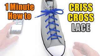 Criss Cross Lacing oneminute howto – Professor Shoelace [upl. by Atse]