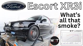 Ford Escort XR3i Dyno Pull How Many Horsepower have escaped Dyno Fail Smoking Ford [upl. by Coffee]