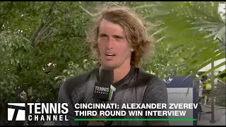 Alexander Zverev Preaches Patience amp Short Memory Cincinnati 3R Win [upl. by Enairb845]