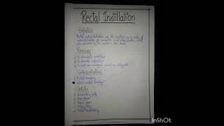 Procedure on Rectal instillation nursingnotes nursingassistant viralvedio viralshorts [upl. by Airrehs]