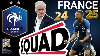 FRANCE SQUAD UEFA NATIONS LEAGUE 2425 [upl. by Gardas]