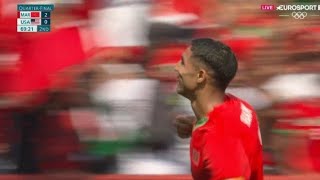 Achraf Hakimi Goal Morocco vs USA 40 All Goals and Extended Highlights Olympics Games [upl. by Kristoforo]