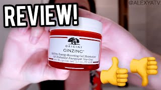 Origins Ginzing Oil Free Energy Boosting Gel Moisturizer Skincare Review [upl. by Ahterod]