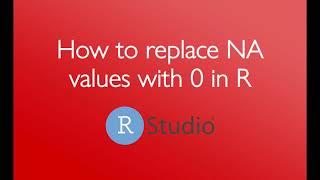 How to replace NA values with 0 in R 1 minute [upl. by Yespmed]