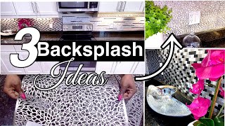 3 DIY KITCHEN BACKSPLASH IDEAS With Table Mats AND More DIY Renter Friendly Ideas [upl. by Lanny]