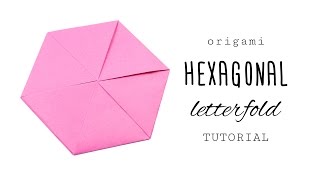 Origami Hexagon Letterfold Tutorial  Paper Kawaii [upl. by Gaven]