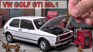 VW GOLF GTI Mk1 Scale Model Car  Revell 124 Scale [upl. by Kelvin977]