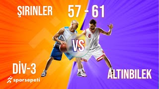 Şirinler  Altınbilek  Div 3  Sporsepeti Basketbol Ligi [upl. by Nanine]