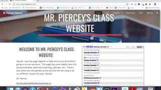 Walking through Mr Pierceys new Classroom Website [upl. by Nuhsal420]