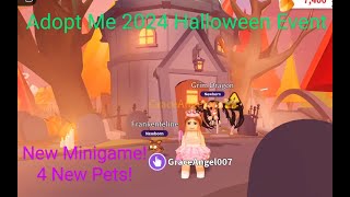 Adopt Me Halloween Event Getting Grim Dragon Pet Frankenfeline amp Indian Flying Fox New Minigame [upl. by Raimes]