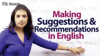 Making Suggestions and Recommendations  Free English Lesson [upl. by Naivad334]