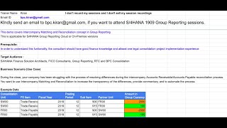 Intercompany Matching and Reconciliation  S4HANA Group Reporting [upl. by Demetra]