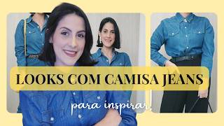 Look com Camisa Jeans  Inspirações de Looks [upl. by Ogir]