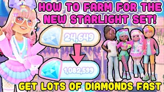 How To Get The Starlight Set Quick In Royale High Update Get Lots Of Diamonds Fast Farming Routine [upl. by Atsyrc11]