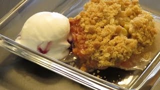 How To Make Strawberry Rhubarb Crisp Recipe [upl. by Enaile]