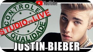 JUSTIN BIEBER  Studio vs Live CONTROLE DE QUALIDADE Marcio Guerra Reagindo React Humor Music Video [upl. by Sivel]