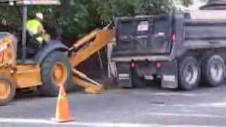 Backhoe digging a trench in Rancho Cordova CA [upl. by Oranneg]