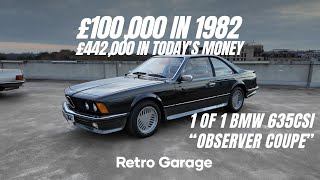 This “Observer Coupe” BMW 635CSI E24 is pure 1980s excess  Retro Garage [upl. by Dyke]