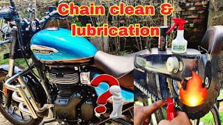 Chain Cleaner And Lube For Royal Enfield  Chain Cleaner And Lube At Home [upl. by Ajaj616]