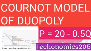 Cournot model of Duopoly [upl. by Shurlocke]