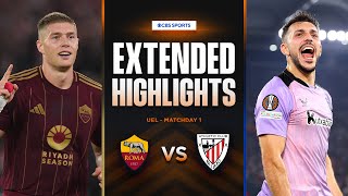 Roma vs Athletic Club Extended Highlights  UEL League Phase MD 1  CBS Sports Golazo  Europe [upl. by Zigmund]