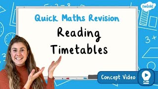 How Do You Read Timetables  KS2 Maths Concept for Kids [upl. by Child]