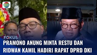 Safari Politik Jakarta Pramono Anung Temui Habib Ridwan Kamil Hadiri Rapat Paripurna  Fokus [upl. by Tabshey]